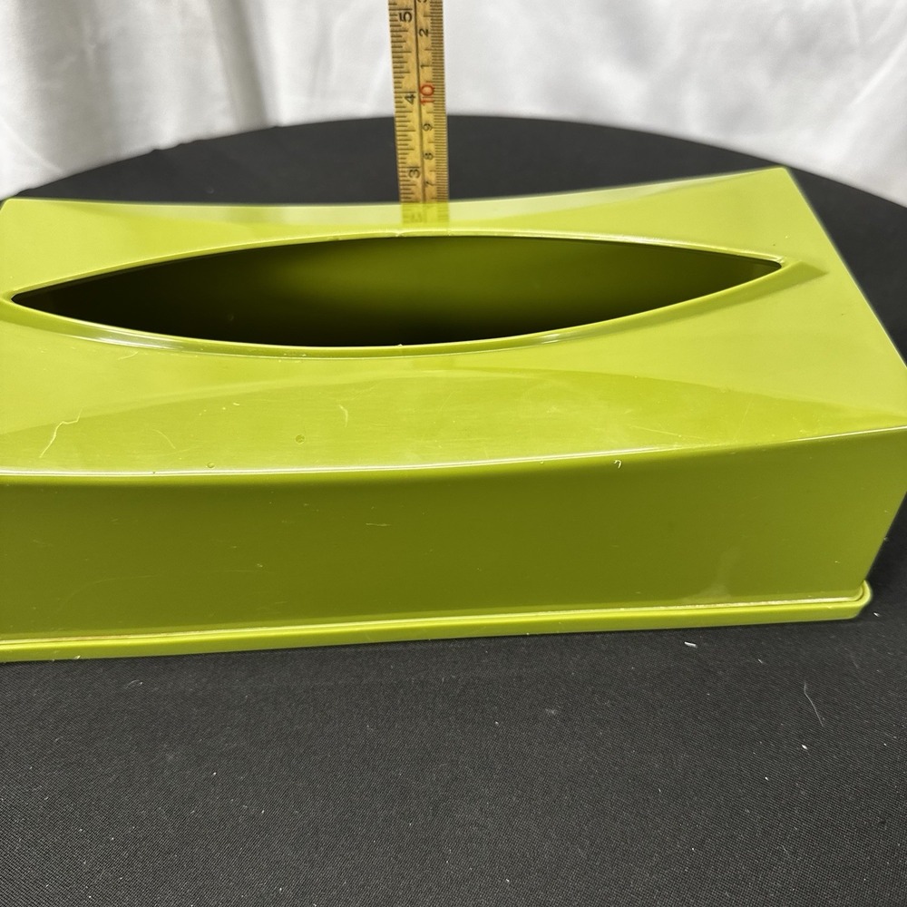 Vintage Retro Green Plastic Tissue Box Holder - Picture 5 of 7